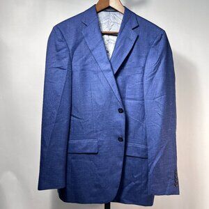 NWT WALTER MORTON 40R Royal Blue 2 Btn Worsted Wool Blazer Made in USA